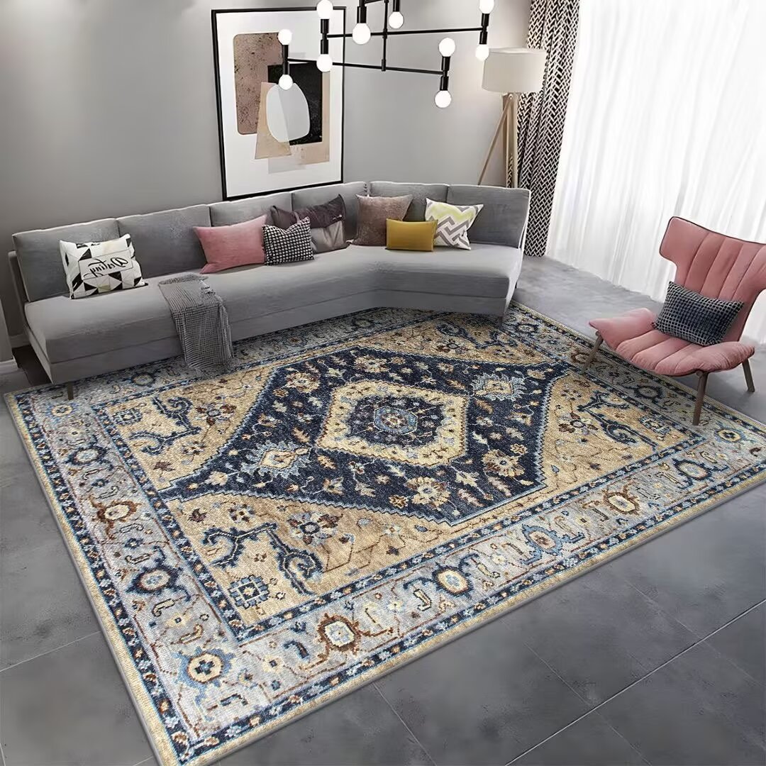 Vintage Perserteppich Für Das Wohnzimmer Im Nordischen Boho Stil_voghion.com