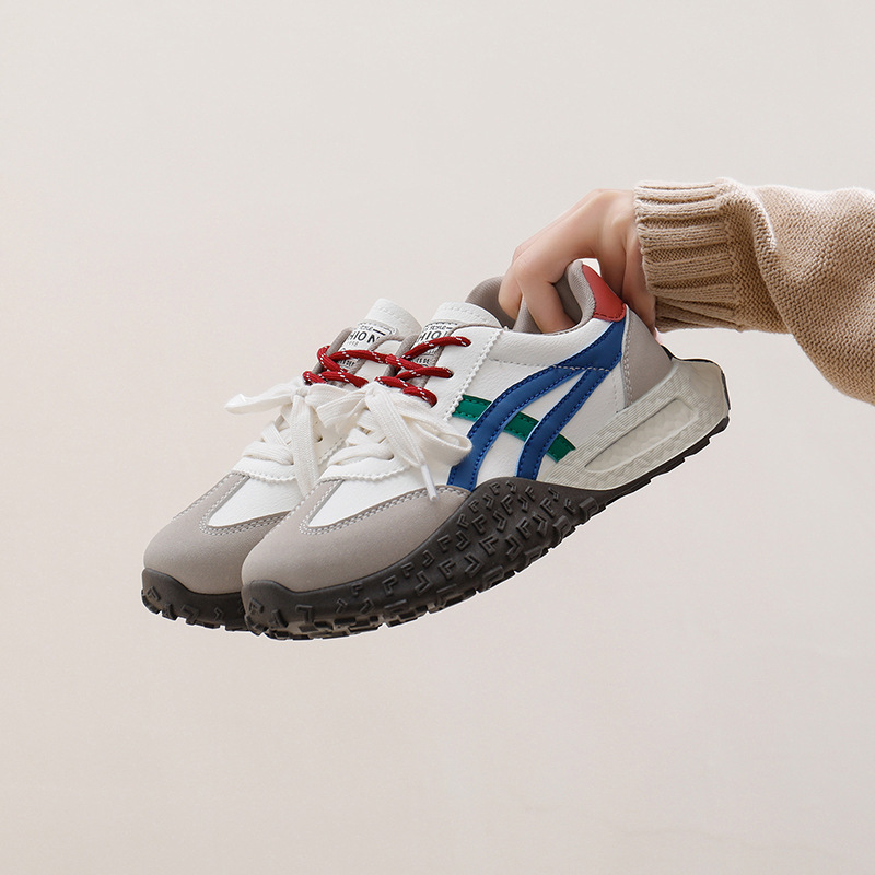 2025 primavera transfronteriza nueva suela gruesa alta zapatos de entrenamiento de alta calidad para mujeres retro color casuales zapatos de arco arco Gump