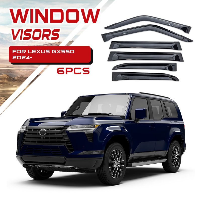 Visera para Ventana de Coche, Protector de Lluvia, Compatible con Lexus LX600 LX700 LX570 GX400 460