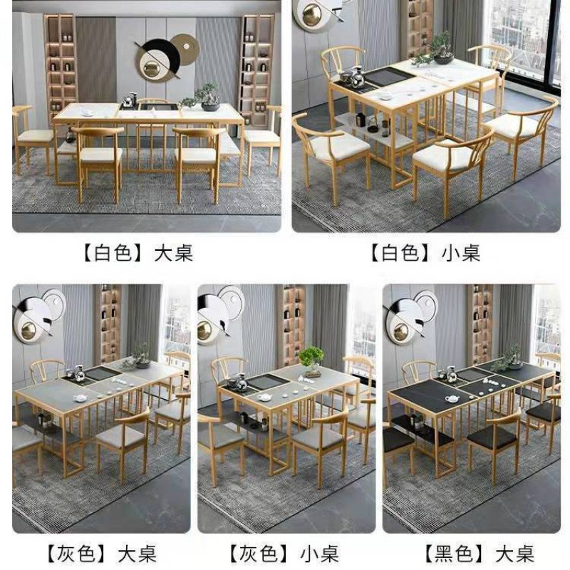 Mesa y silla de té de tabla de roca nueva oficina de té de kung fu chino balcón doméstico mesa de té set de té