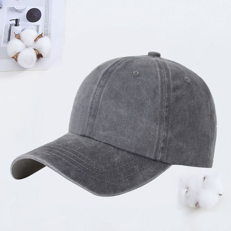 韓国スタイルのウォッシュハットカスタム卸売夏の日焼け止めとサンシェード古い帽子カスタムメイドのサンキャップ刺繍ロゴ|undefined