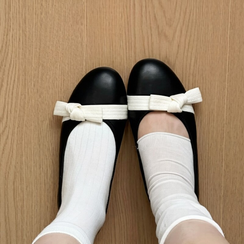 Sheepskin French Ballet Style Flat Shoes for Women with Bowknot, Comfortable and Beautiful Mary Jane Shoes Sheepskin French Ballet Style Flat Shoes for Women with Bowknot, Comfortable and Beautiful Mary Jane Shoes