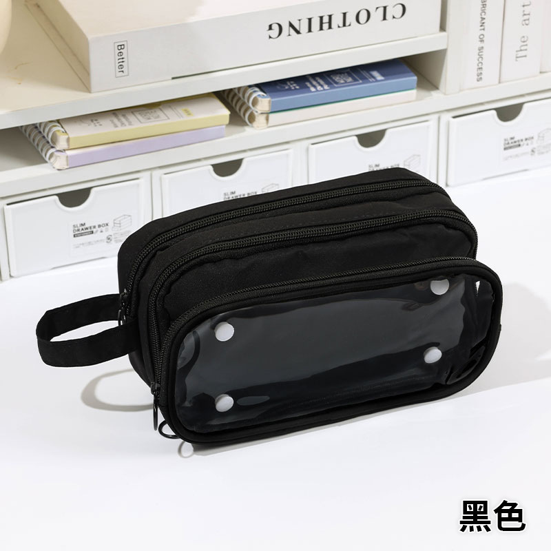 可拆卸diy材料新款ins风透明笔袋痛包女生痛笔袋大容量笔袋文具|undefined