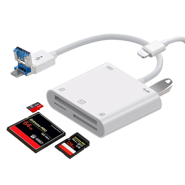 Flip Apple+USB Interface 【Reading CF+TF+SD+USB+Charging】