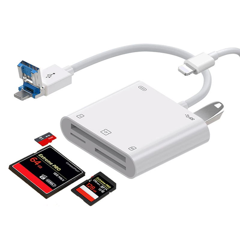 7-в-2 мультифункциональный кардридер XD-карта MS-карта TF SD CF жесткий диск USB-накопитель, подходит для Apple Type-C мобильных телефонов