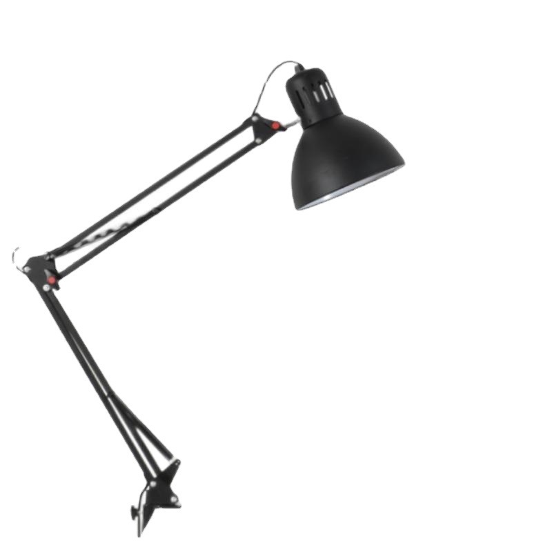 美式金属支架折叠夹灯三档书桌大学生可调可折叠照明夹灯