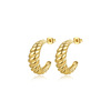 Cross -border lady's golden hoop ear ring, hoop earrings and 14 gold -plated, low -allergic fashion jewelry girls