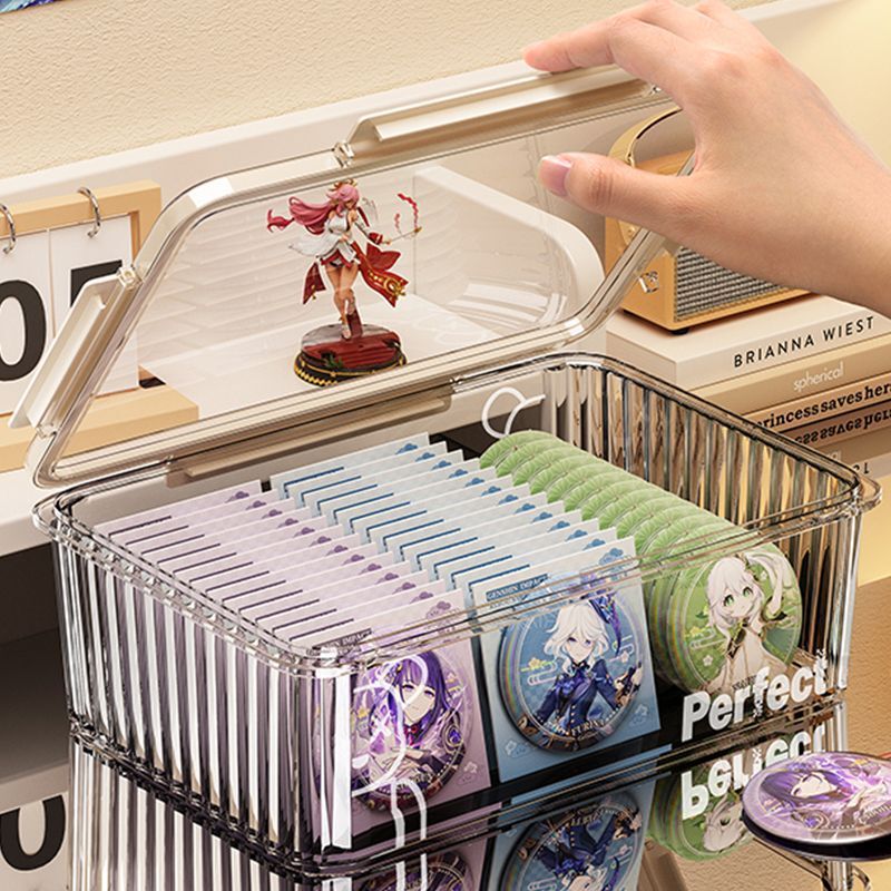 バージー収納ボックス透明アクリル密封防湿収納原神バッジ周辺機器デスクトップ防塵ディスプレイ|undefined