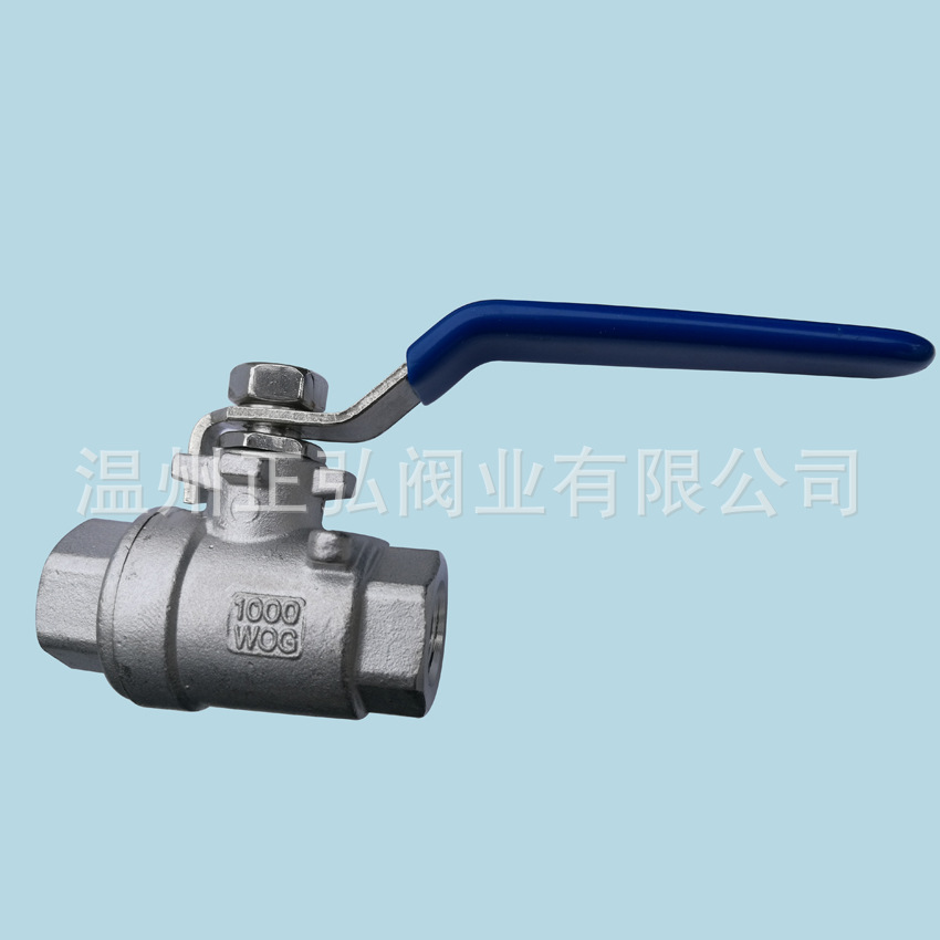 Q11F-16P不锈钢304二片式球阀 1/4英寸1000WOG内丝扣阀门DN8价格