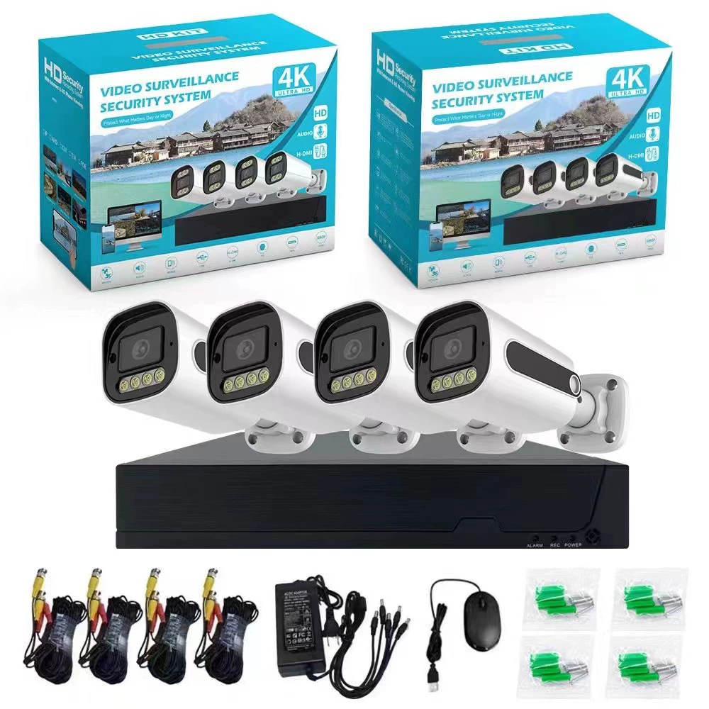 AHD камера видеонаблюдения 1080P DVR 8-канальный набор системы видеонаблюдения на открытом воздухе HD водонепроницаемая камера
