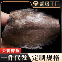 尖刺鲽鱼身深海鱼比目鱼鸦片鱼冷冻生鲜鱼类碟鱼段鲽鱼身商用批发