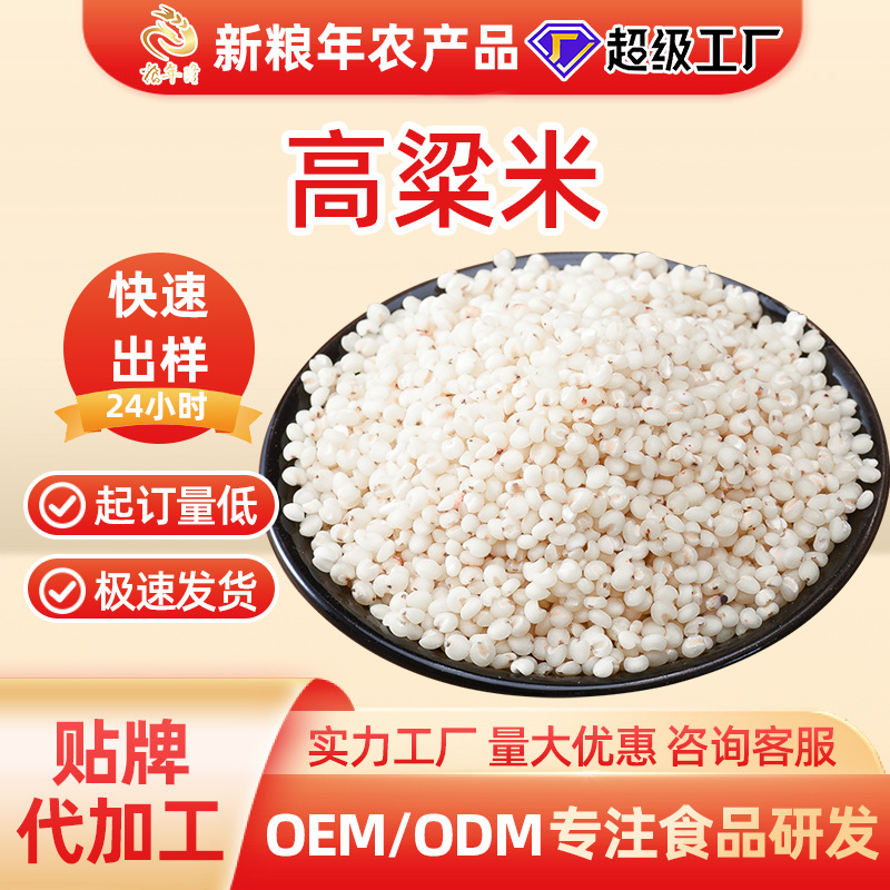 白高粱真空包装480g五谷杂粮酿酒专用粗粮东北脱皮高粱米贴牌OEM