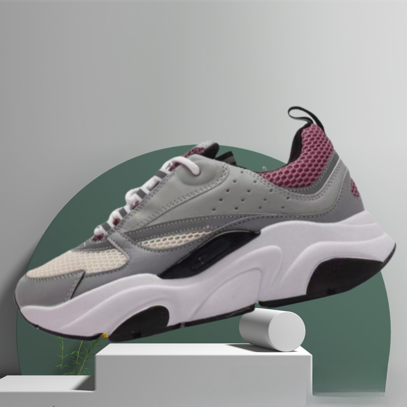 Dior B22 Low Grey White Burgundy