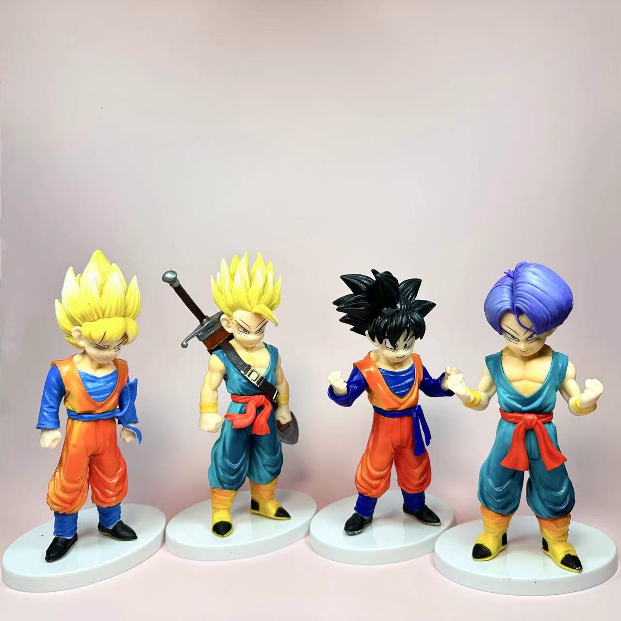 30cm súper Saiyan Goku Vegeta cómic color, Goku abraza a padre e hijo, super cuatro manos al por mayor