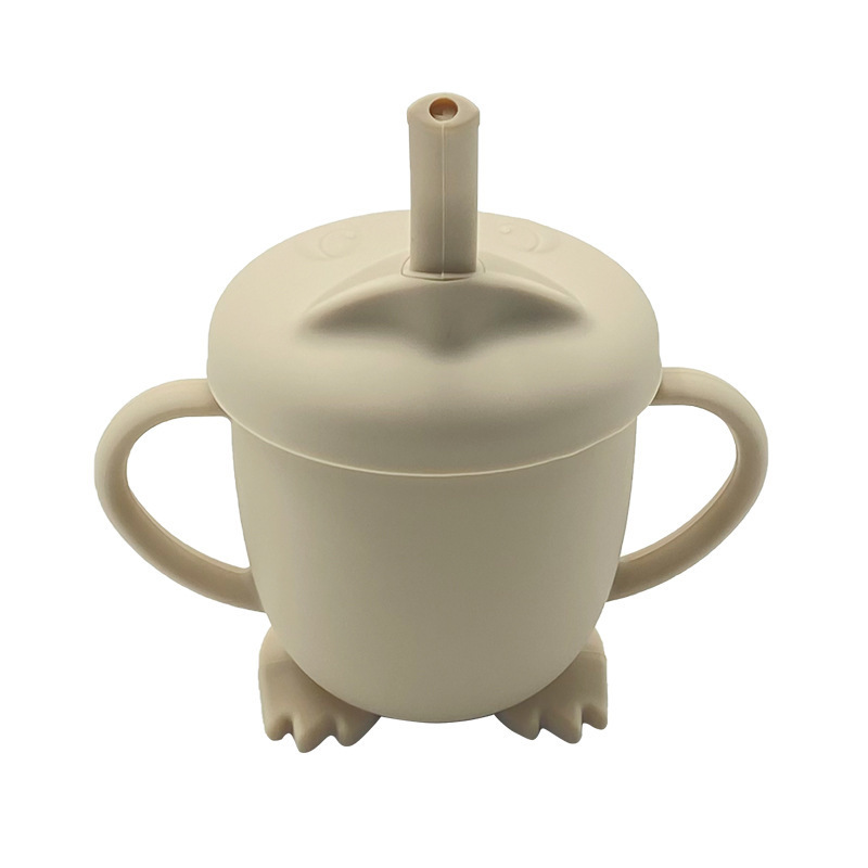 Taza de paja para bebés con cubierta a prueba de caídas a prueba de quemaduras entrenamiento de agua potable para niños aprendiendo taza de bebida fábrica transfronteriza en stock