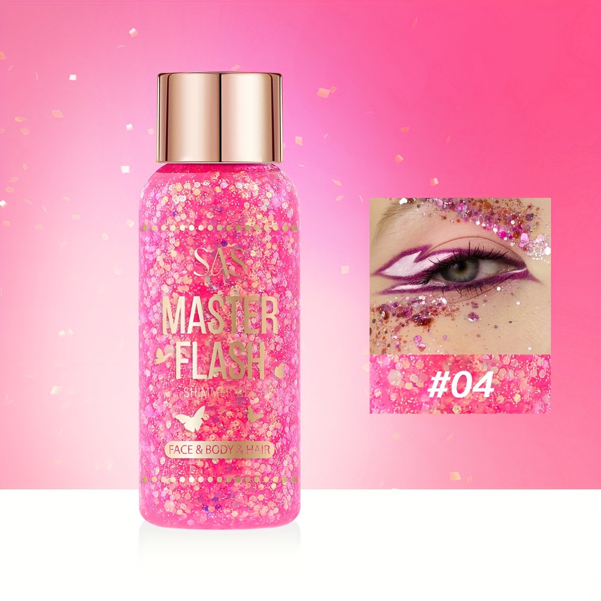 USHAS transfronterizo venta al por mayor sequinilla brillante brillante sombra de ojos de color brillante cuerpo SAC057