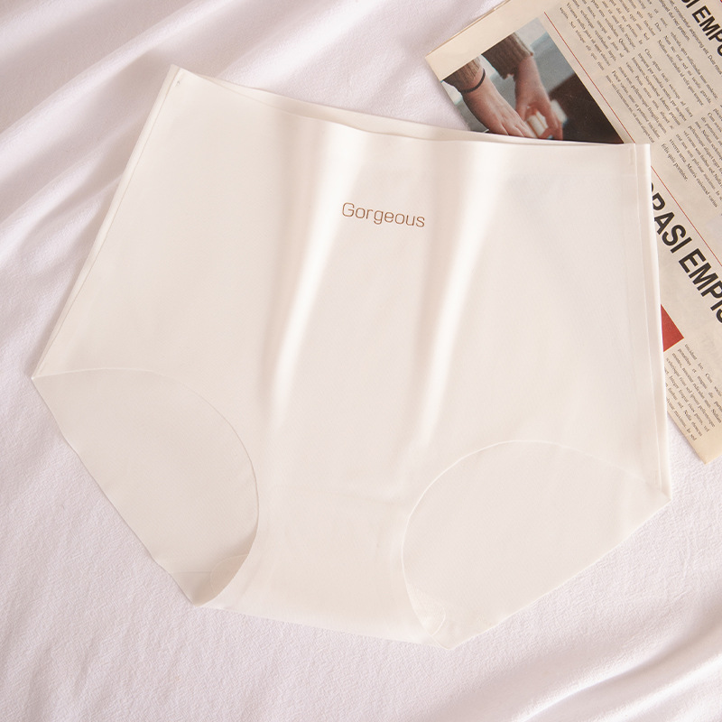 Ejercicio de yoga de cintura alta sin costuras, seda, entrepierna antibacteriana, movimiento de seda de hielo sin costuras, seda de hielo, calzoncillos sin costuras para mujer