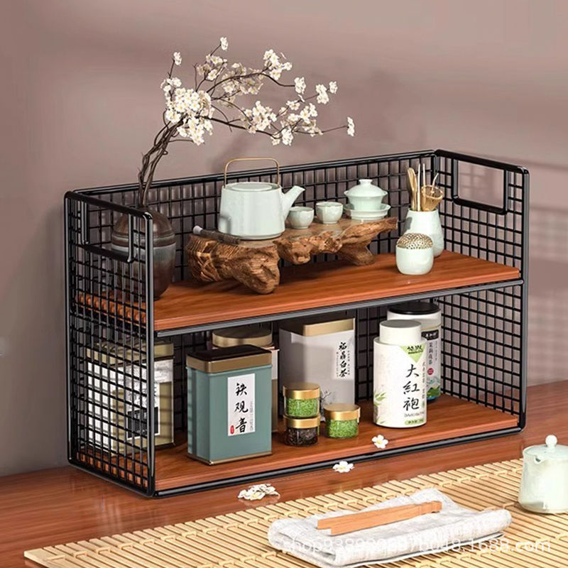 Seasoning Storage Rack Kitchen Storage Rack Household Cup Holder Countertop Multi-Functional Condiment Compartment Storage Rack Desktop