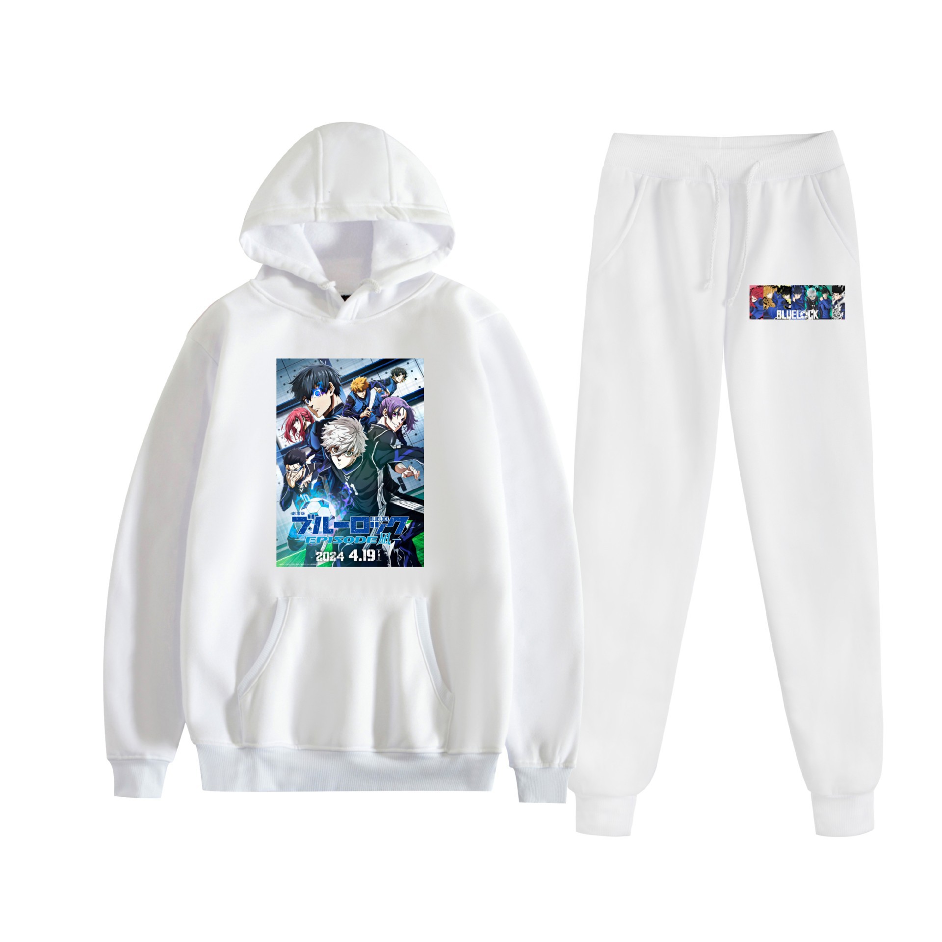 Europa y América Otoño Invierno BLUE LOCK Blue Prison Hombres y mujeres Deportes de ocio más suéter con capucha de terciopelo al por mayor