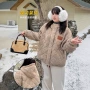休闲款女士宽松秋冬棉服