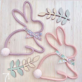 2026跨境亚马逊新款动物卡通兔子毛绒尾巴墙壁挂饰卧室客厅装饰