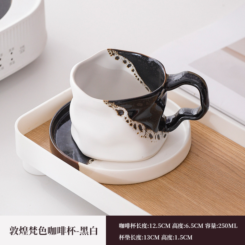 Horno transfronterizo de exportación de tazas de café de cerámica fuente de tazas de cola tazas de marca de tazas de restaurantes retro estadounidenses tazas de agua de alojamiento lotes