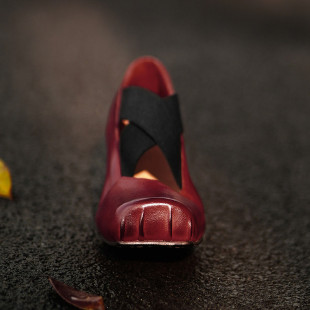 French Square-Toe Ballet Shoes for Women, Retro Horsehide Outer Wear Mary Jane Shoes, Spring and Autumn Pig Nose Women's Shoes