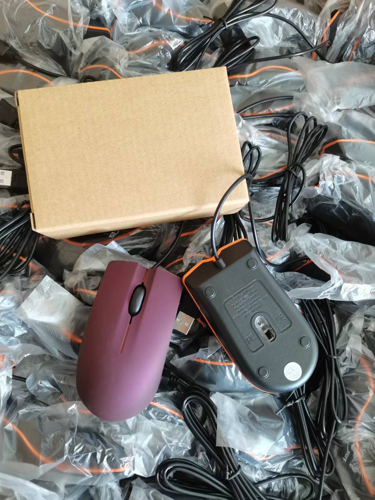 Fábrica de ratón cable transfronterizo al por mayor neutral de negocios computadora portátil de escritorio USB ergonomía
