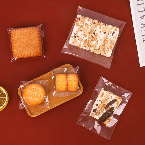 OPP transparent self-adhesive bag, matte semi-transparent cookie bag, nougat candy bag, pastry baking packaging food bag