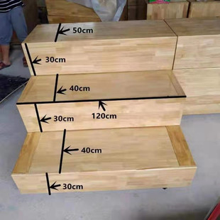 Varnish Chorus Stage Group Photo Stage Podium Wooden Telescopic Ladder Podium Casters Brake Wheel Wholesale