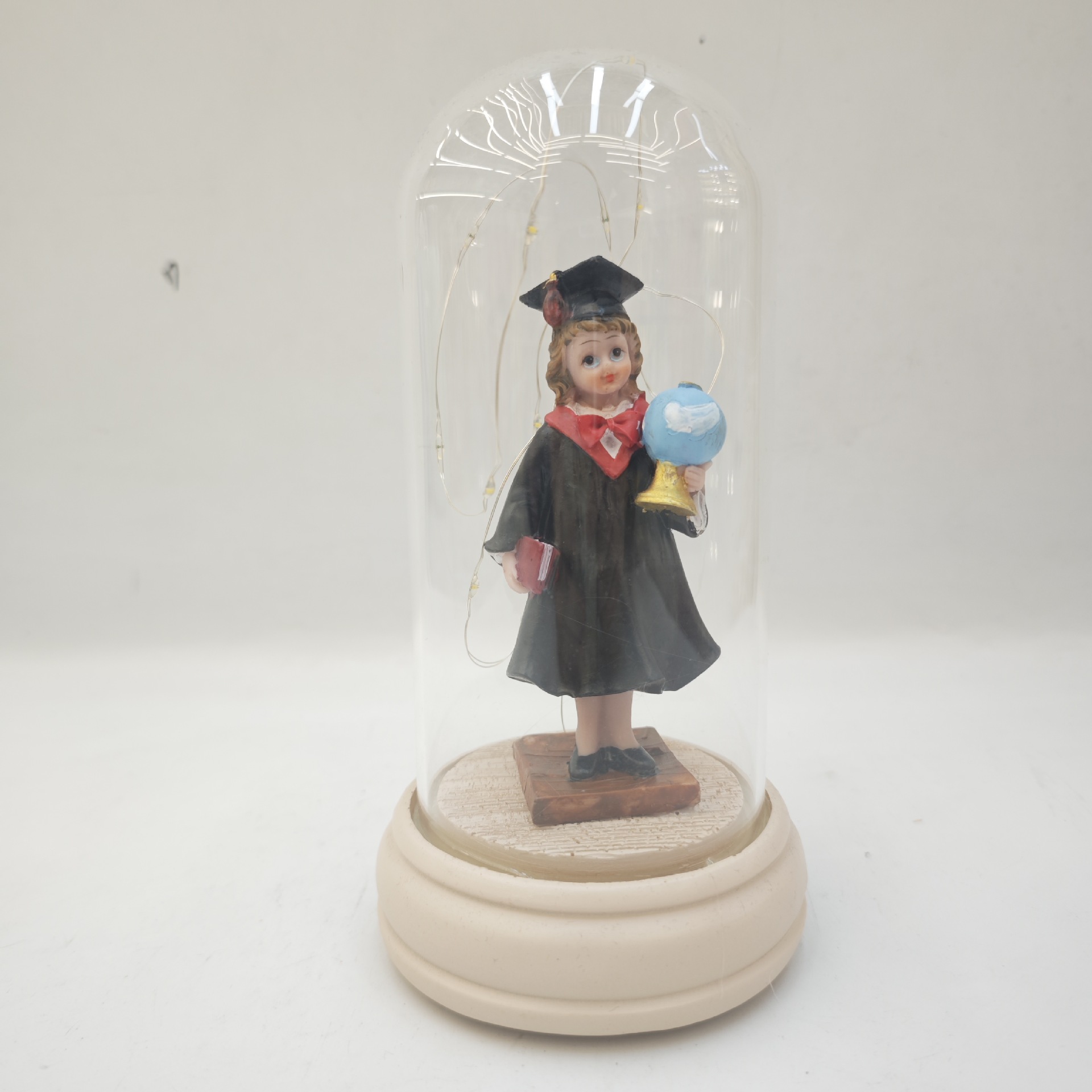 Decoración de regalos transfronterizos pequeños doctores con lámparas cubierta de vidrio decoración pareja amigos muñeca mesa