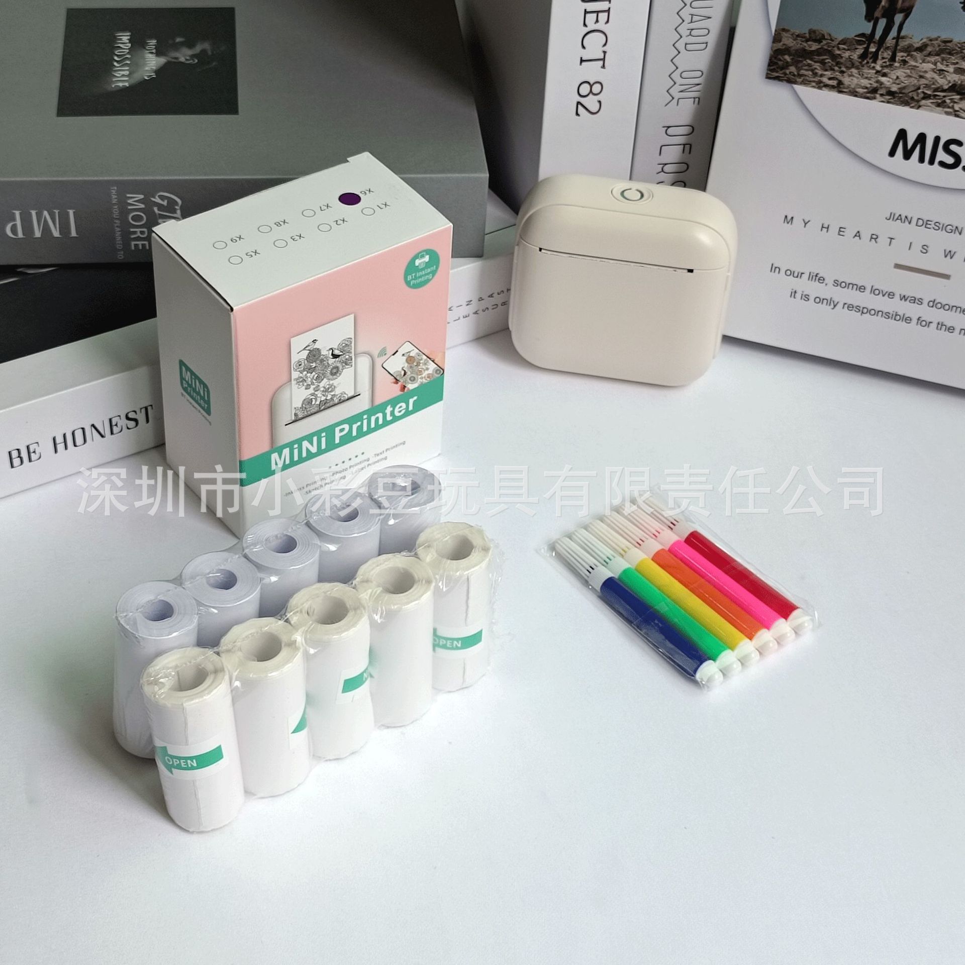 TFDX6 흰색 + 감열지 5개 + 접착지 5개 + 색펜