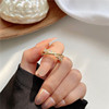 Tide, advanced one size zirconium, fashionable design ring, high-quality style, on index finger, light luxury style