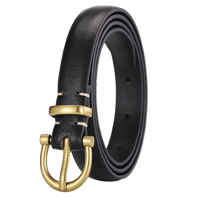 Cinturón moda simple moda de las mujeres 2022 nuevo estilo coreano diseño pin hebilla cabeza todo partido pu cinturón Decoración