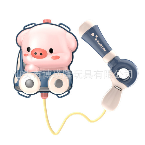 Children's summer water toy backpack water gun 2400ml large water gun pull-out children's backpack water gun wholesale