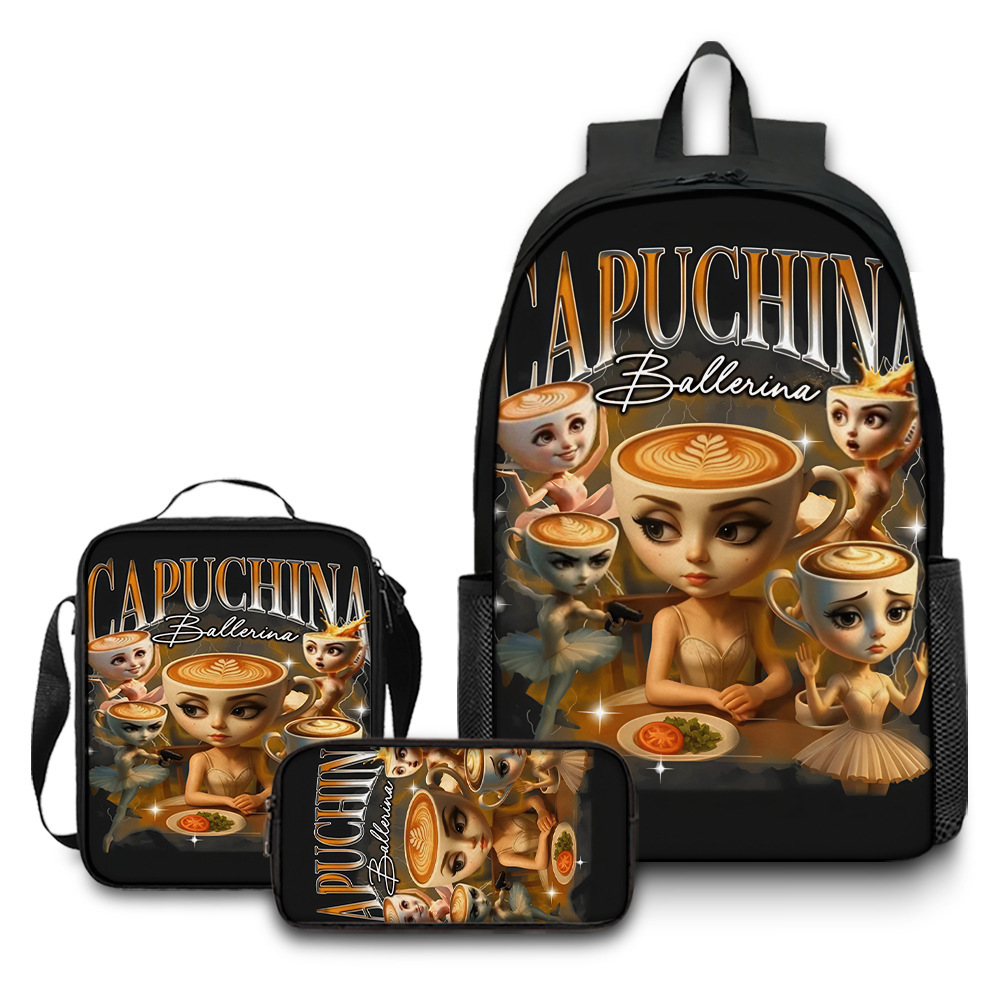 Nuevo producto transfronterizo Italian Brainrot Mochila con estampado digital