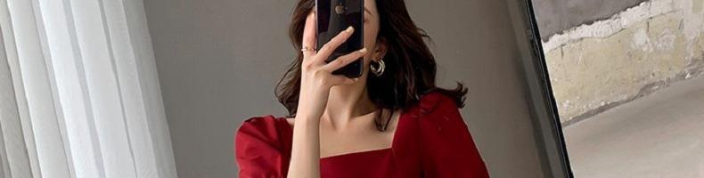 帮手描述图：2022夏季新款复古赫本风小黑裙胖妹妹收腰显瘦方