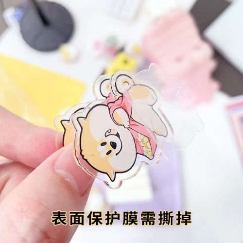 Cartoon Shiba Inu selling cuteness acrylic PP clip surrounding promotional cartoon cute folder student book clip wholesale accessories