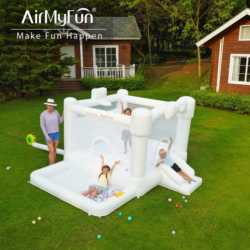 AMF 子供用ホームインフレータブル城小型屋内および屋外遊園地インフレータブルスライドトランポリンおもちゃインフレータブル城|undefined