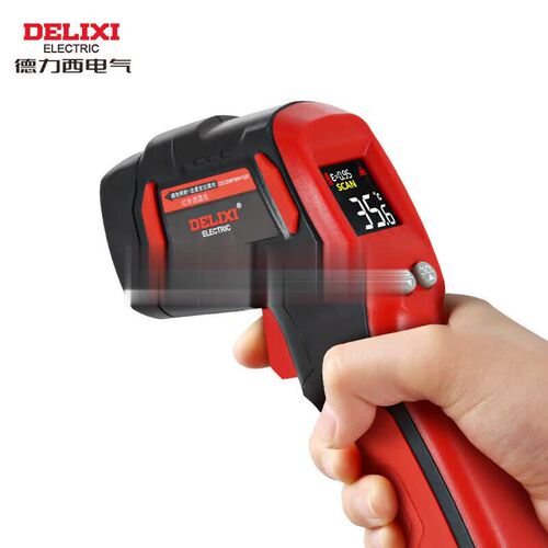 Delixi Electric Infrared Thermometer Industrial High-Precision Thermometer Gun Digital Display Handheld Industrial Grade Thermometer
