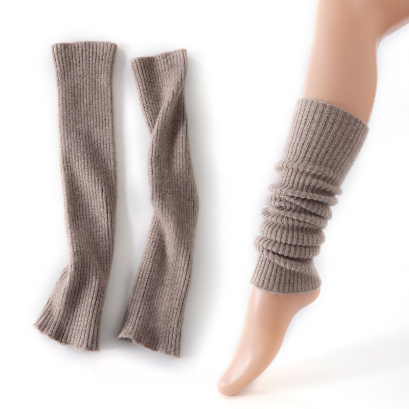 卸売ライブソックス純粋なカシミヤソックス女性のための秋と冬 2024 レイジー多用途ニットレッグカバー厚みのあるクロスボーダー代理店|undefined