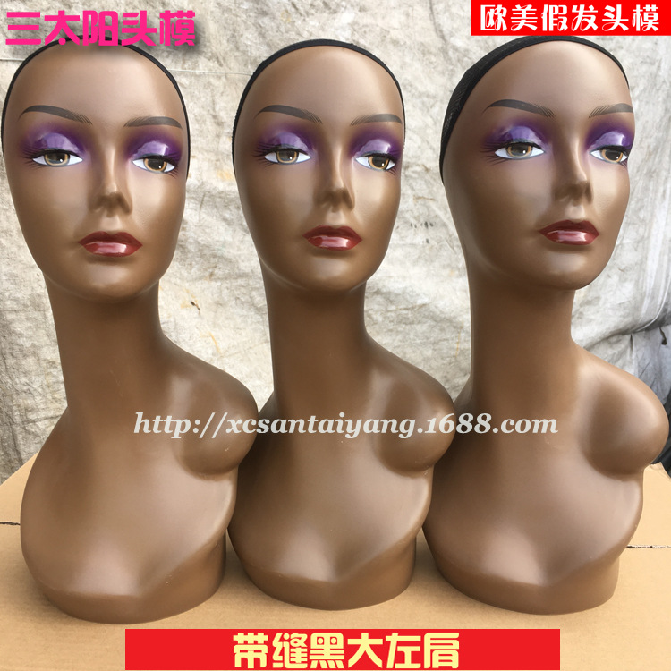 Modelo de peluca europeo y americano con diadema, marco cuadrado, modelo de cabeza de maniquí, exportación, accesorios de modelo MANNEQUIN HEAD más vendidos