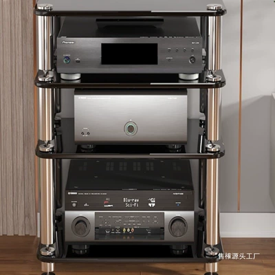 Temperli şüşə Hifi gücləndirici şkafı, amortizator, ayaq dırnaq stendi, KTV TV şkafı