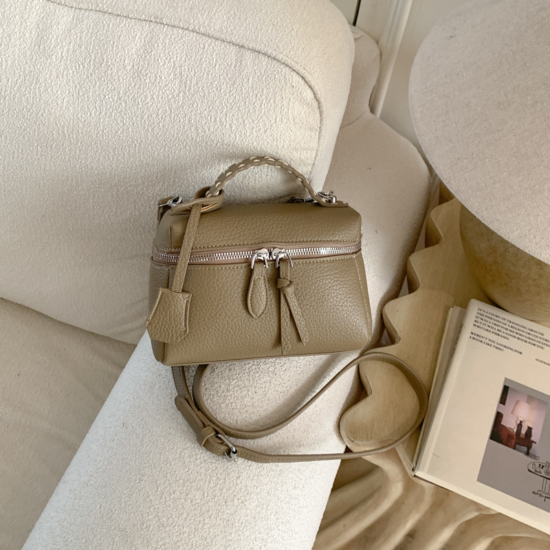 Nicho Zhong bolso de mano mujer 2026 nueva textura litchi bolso pequeño estilo coreano de alto rendimiento de hombro bolso de almuerzo image 7