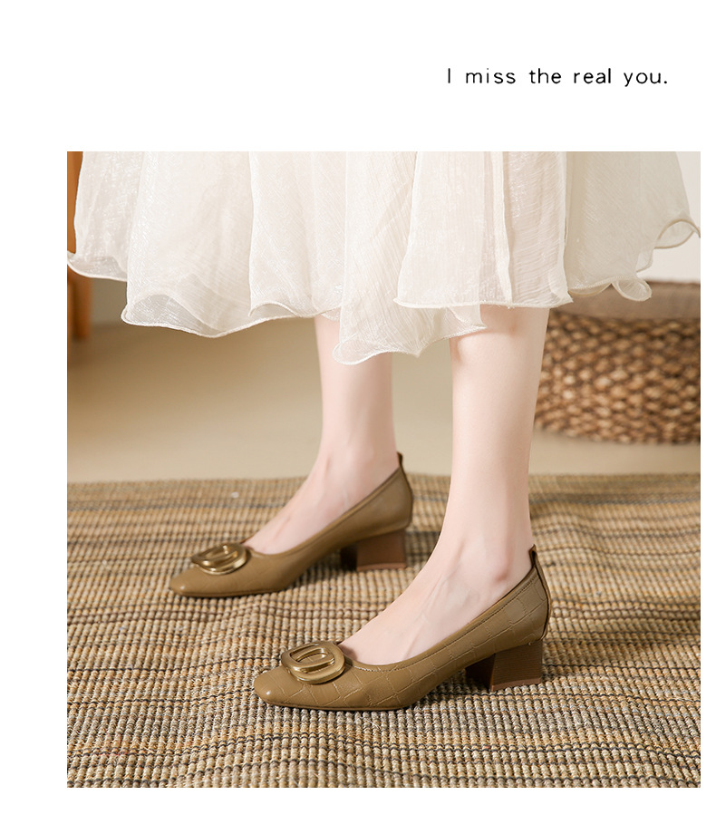 Damen Pumps Mit Karreeform Und Blockabsatz Aus Weichem Leder_voghion.com