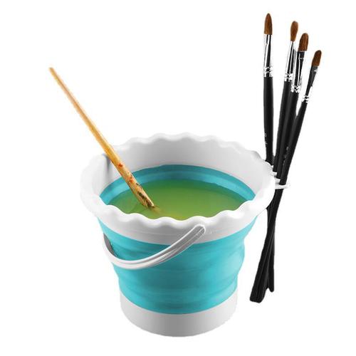 Gouache paint tool set, watering can, brush, bucket, nylon sponge, color palette, full set of art tests