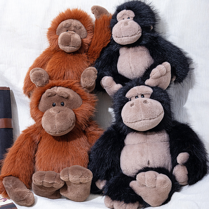 Ugly-cute black gorilla plush toy, children's stuffed doll, claw machine doll, cross-border wholesale Ugly-cute black gorilla plush toy, children's stuffed doll, claw machine doll, cross-border wholesale