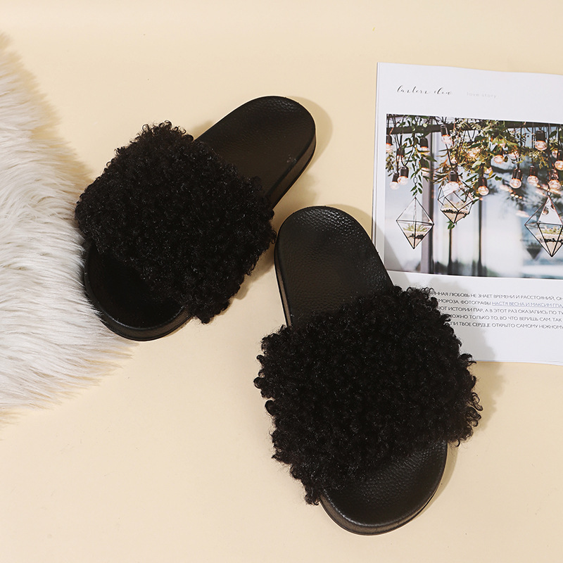 female lamb wool cotton slippers nihaostyles clothing wholesale NSKJX71185