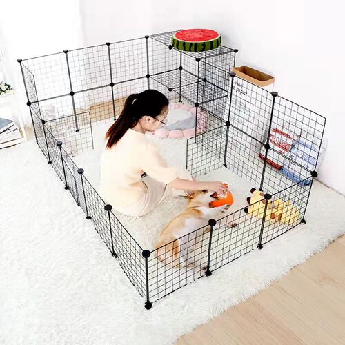Single-piece sold DIY pet fence puzzle-style transparent resin cat cage wire mesh dog cage