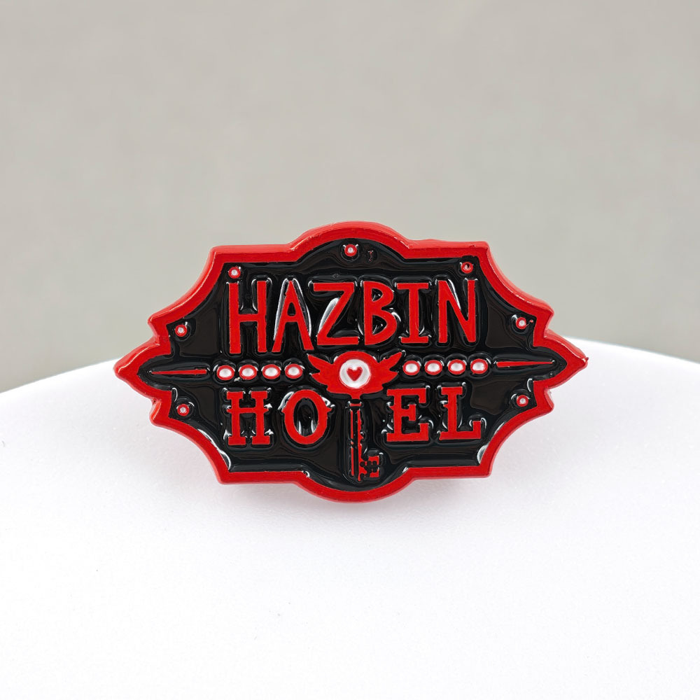 Hell Inn Metal Enamel Brooch Anime Logo Badge Anime Peripheral Accessories for Backpacks and Clothing